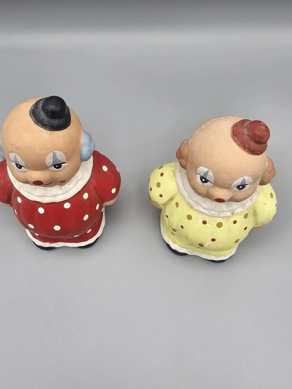 Vintage Ceramic Clown Figurines Set of 2